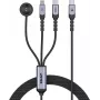 UNITEK 3-in-1 USB-C + Lightning + Apple Watch Charging Cable, 100W PD, 480 Mbps, 1.2m, Black