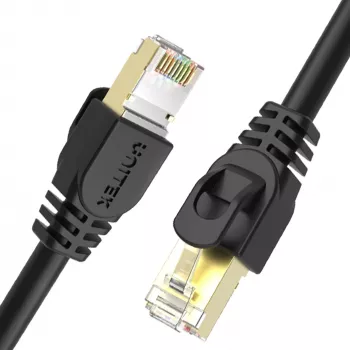 UNITEK Kabel krosowy Ethernet Cat.7 SSTP RJ45, 0,5m, szary, 10Gbps, 600MHz, pozłacany