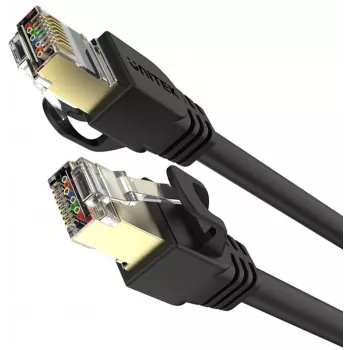 UNITEK Kabel krosowy Ethernet Cat.7 SSTP RJ45, 0,5m, szary, 10Gbps, 600MHz, pozłacany