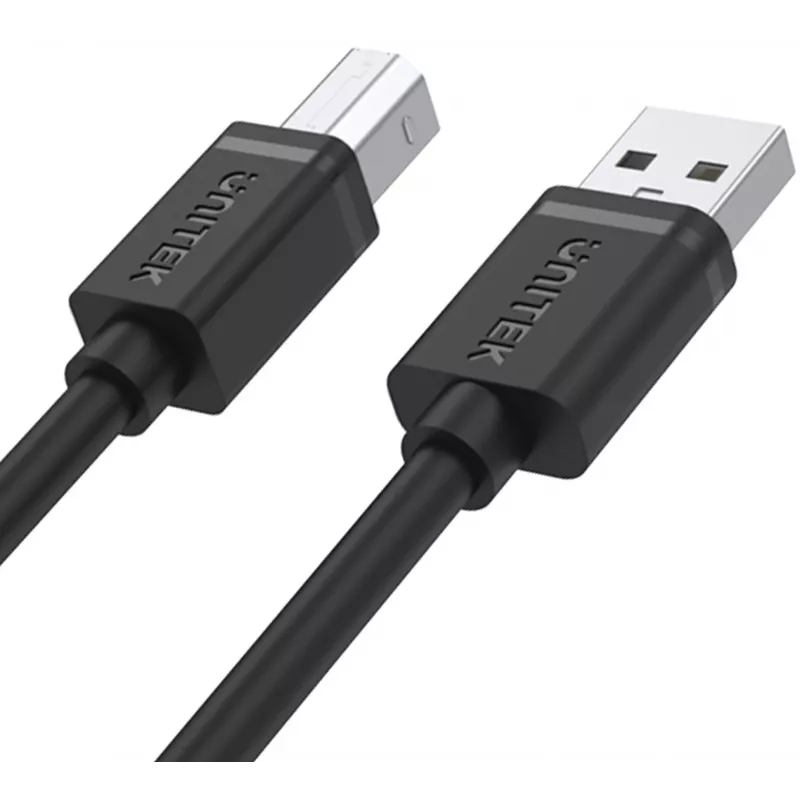 UNITEK USB 2.0 Type-A Męski do Type-B Męski Kabel 2m Czarny