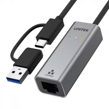 UNITEK USB-A/C 3.1 Gen 1 do RJ45 2.5 Gigabit Ethernet Adapter U1313C