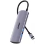 UNITEK USB-C Hub 4-in-1 USB-C 10 Gbps, 2x USB-A i 2x USB-C, Space Grey