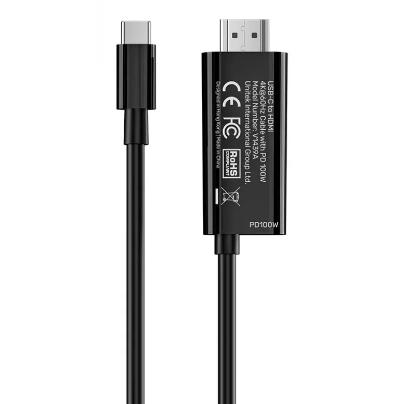 UNITEK USB-C na HDMI 4K@60Hz Kabel z USB-C PD 100W