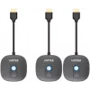 UNITEK Bezprzewodowy System Transmisji Sygnału AV HDMI 1080p, 1 Nadajnik + 2 Odbiorniki, Czarny