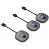 UNITEK Bezprzewodowy System Transmisji Sygnału AV HDMI 1080p, 1 Nadajnik + 2 Odbiorniki, Czarny