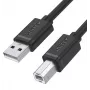 UNITEK Y-C430GBK Kabel USB 2.0 A męski na B męski 1m czarny