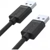 UNITEK Y-C442GBK USB 2.0 Type-A Męski do Type-A Męski Kabel 1.5m Czarny