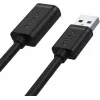 UNITEK Y-C449GBK Przedłużacz USB 2.0, wtyk Type-A męski na gniazdo żeńskie, 1,5 m, czarny