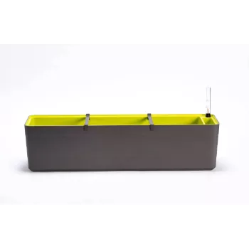 URBALIVE BERBERIS Samonawadniająca donica prostokątna 80 x 20 cm, szaro-brązowa