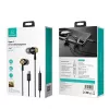 USAMS EP-43 Metal USB-C Stereo Earphones with Microphone, Black