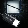 USAMS EP-43 Metal USB-C Stereo Earphones with Microphone, Black
