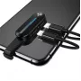 USAMS Lightning Dual Adapter z LED Light SJ357 Czarny