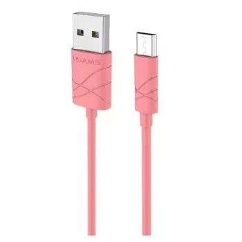 USAMS US-SJ039 U-Gee Pro PVC Universal Micro USB do USB Data & Fast 2A Kabel Ładowarki 1m Czerwony