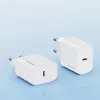 USAMS Yi Series T65 20W PD Fast Charger z kablem USB-C na USB-C 60W, biały (OYXLTZ01)