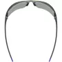 Okulary rowerowe UVEX Equate, czarny/niebieski matowy/niebieskie lustro