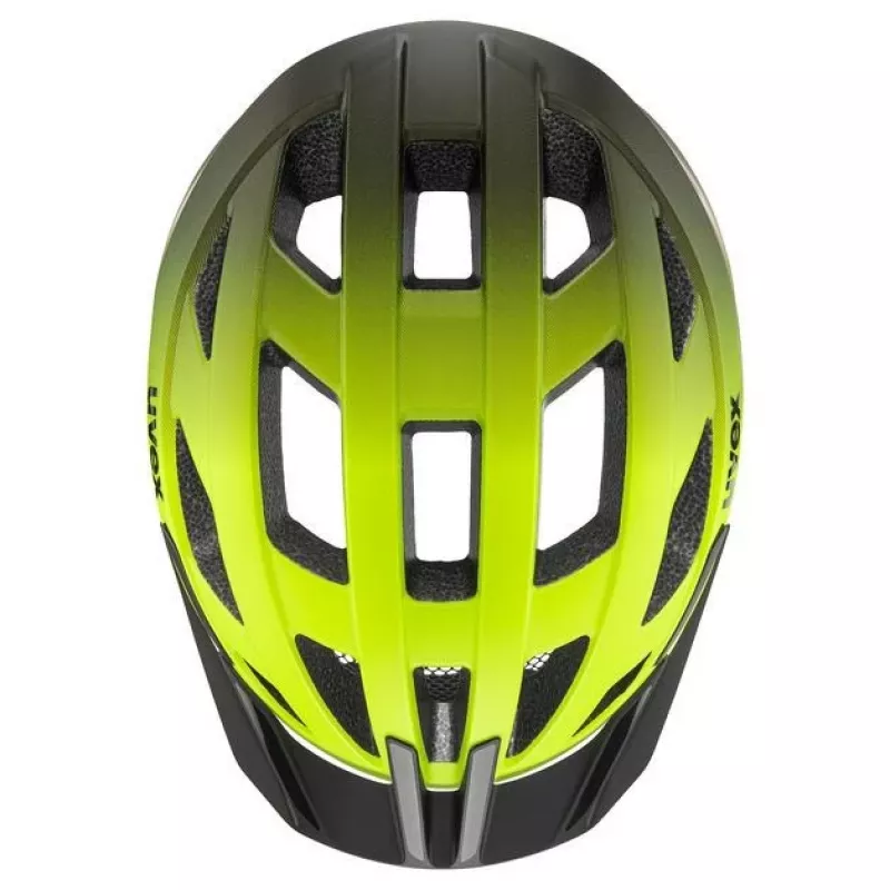Kask rowerowy UVEX I-vo 2 56-60 cm, neonowożółty/czarny mat