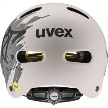 Kask rowerowy dziecięcy UVEX Kid 4 Style MIPS, Dirt Warm Grey
