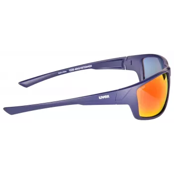 UVEX Sportstyle 230 Gogle narciarskie matowe niebieskie - Lustrzane niebieskie szkła, przeciwmgielne, UV400