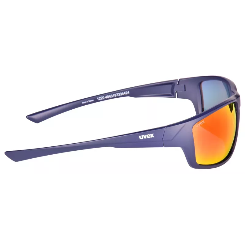 UVEX Sportstyle 230 Gogle narciarskie matowe niebieskie - Lustrzane niebieskie szkła, przeciwmgielne, UV400