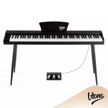 V-TONE BL-130 BK Cyfrowe Pianino z 88 Klawiszami Młoteczkowymi, 16 Brzmień, 128-Nutową Polifonią, 3 Pedałami i Głośnikami 2x25W - Czarny