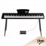 V-TONE BL-130 BK Cyfrowe Pianino z 88 Klawiszami Młoteczkowymi, 16 Brzmień, 128-Nutową Polifonią, 3 Pedałami i Głośnikami 2x25W - Czarny