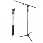 V-TONE DELUXE M1 Solo Statyw Mikrofonowy z Wysięgnikiem i Podstawą Trójnogą, Regulowana Wysokość 900-1600 mm, Czarny