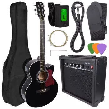 V-TONE EAG SET BK Zestaw gitary elektroakustycznej + wzmacniacz, czarny