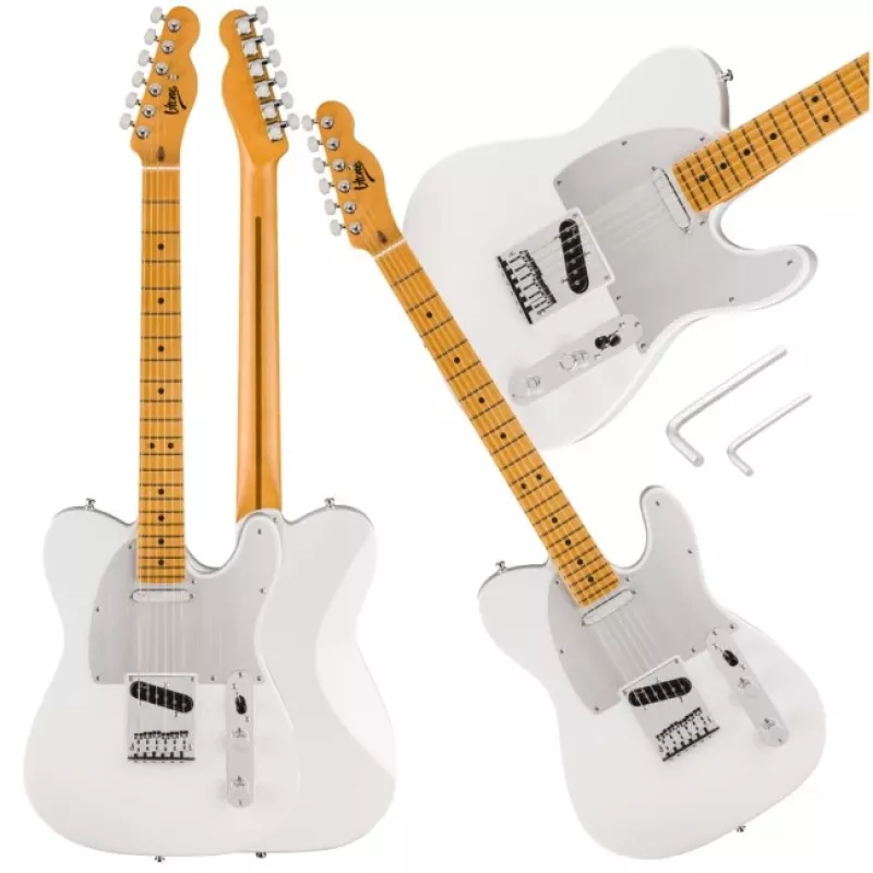 V-TONE ETL39 WH 4/4 Telecaster Electric Guitar, White