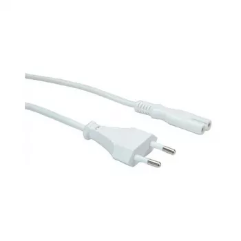 VALUE Przewód zasilający AC – Europlug do IEC 60320 C7, 1 m, Biały