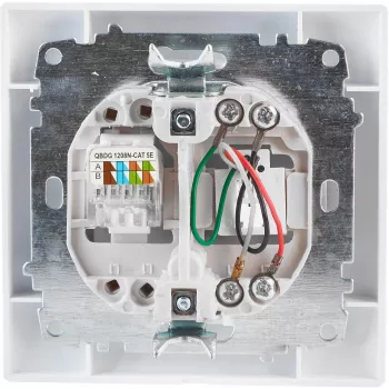 VCX WESA LC 42 Kombinowane gniazdo telefoniczno-sieciowe RJ11/RJ45 Cat. 5e UTP białe