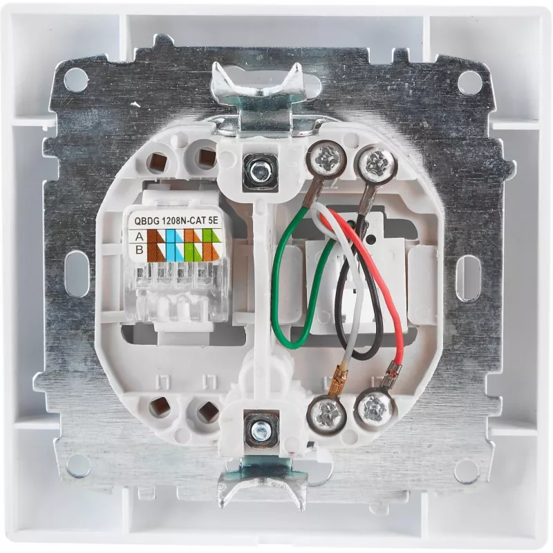 VCX WESA LC 42 Kombinowane gniazdo telefoniczno-sieciowe RJ11/RJ45 Cat. 5e UTP białe