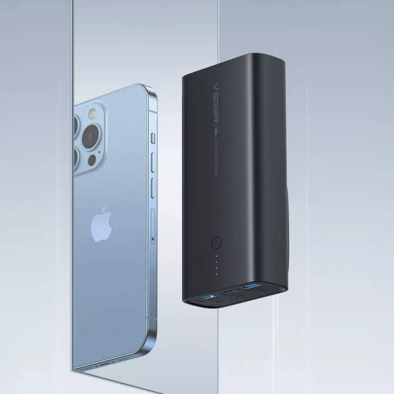 Veger ACE100 W1146 10000mAh 20W PD QC3.0 Power Bank - Czarny