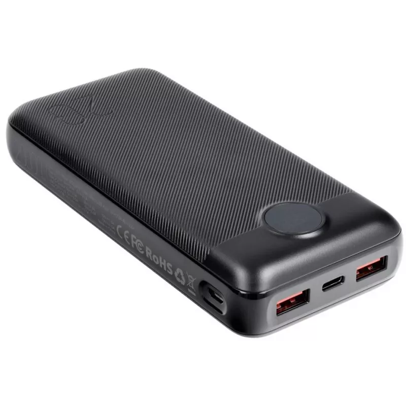 VEGER Power Bank 20000 mAh 20W PD QC 3.0 2x USB-A USB-C Czarny