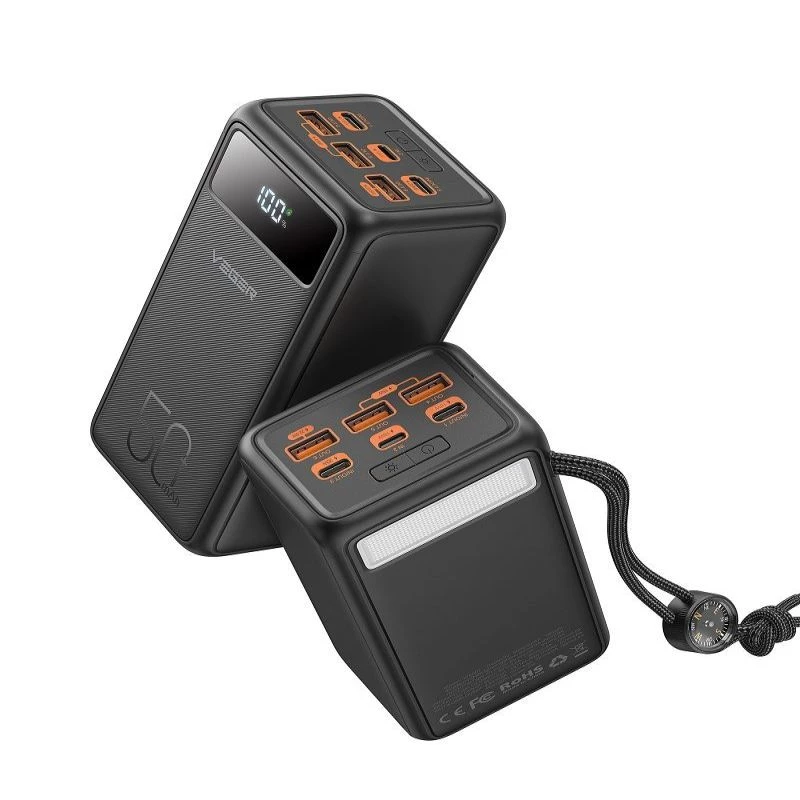 Veger Power Bank Tank Lite (W5001) PD QC3.0 5A 22.5W 50000 mAh Czarny