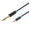 Vention BABBG Kabel Audio TRS 3.5mm na 6.35mm 1.5m, Czarny