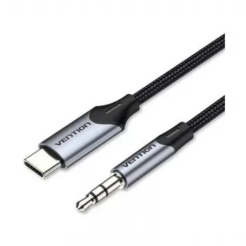 Kabel adaptera audio VENTION BGKHF USB-C na 3,5 mm 1 m czarny