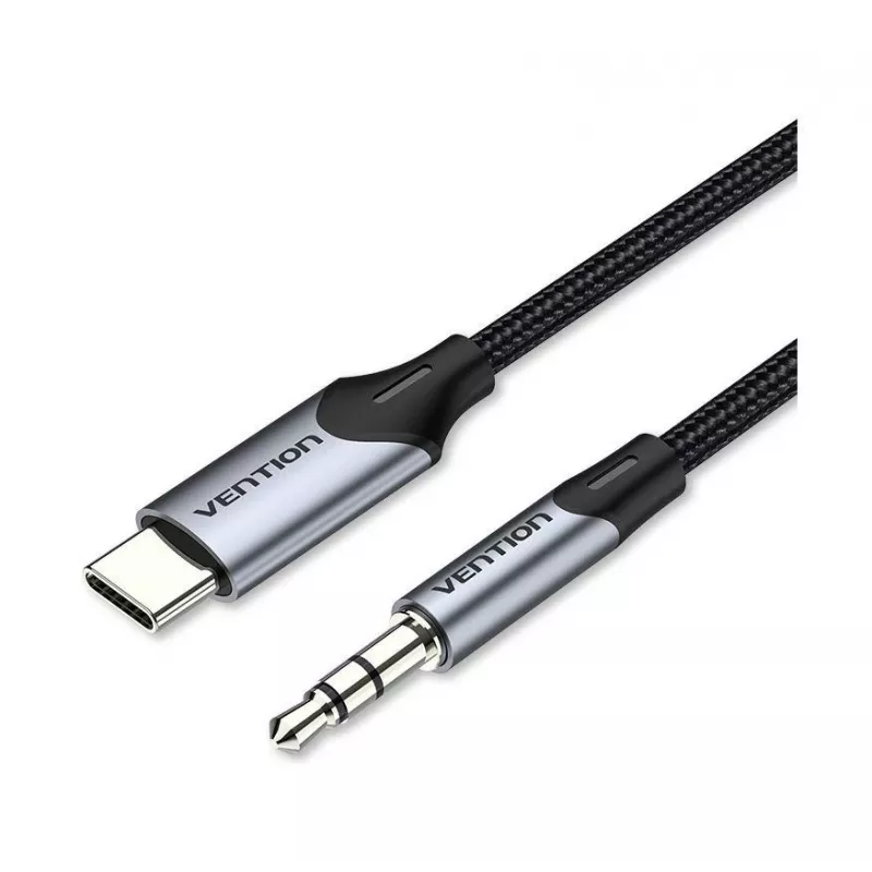 Kabel adaptera audio VENTION BGKHF USB-C na 3,5 mm 1 m czarny