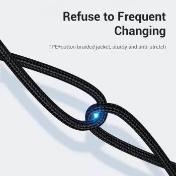 Kabel adaptera audio VENTION BGKHF USB-C na 3,5 mm 1 m czarny