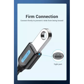 VENTION CCSBB USB 2.0 Type-C Męski do USB-A Żeński Kabel Adapter 0.15m Czarny