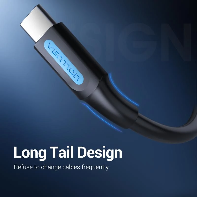 Przewód VENTION COKBG USB 2.0 do USB-C 1,5 m Czarny