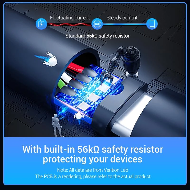 Przewód VENTION COKBG USB 2.0 do USB-C 1,5 m Czarny