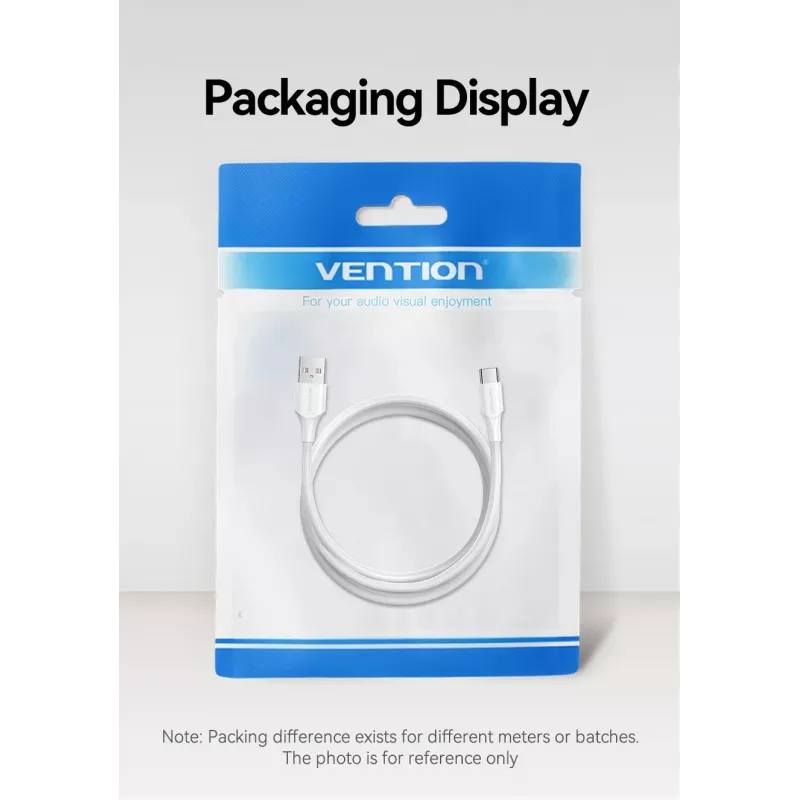VENTION CTHWF Kabel USB-C na USB 2.0 3A 1m Biały