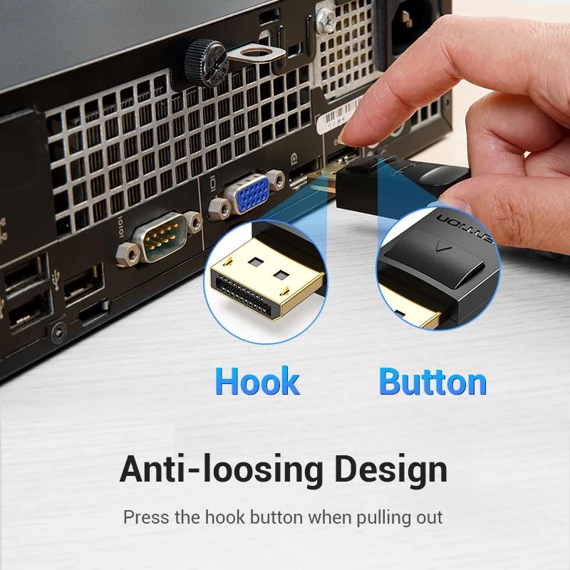 Przewód VENTION DisplayPort na DVI 1m Czarny HAFBF