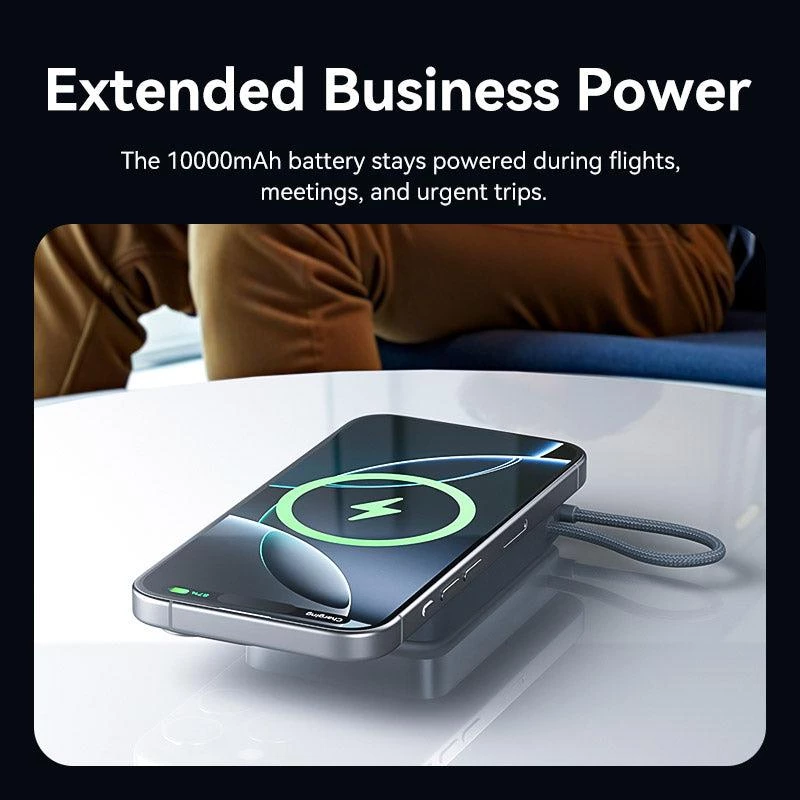 VENTION FKHH0 bezprzewodowy power bank 10000mAh 35W PD/QC szary