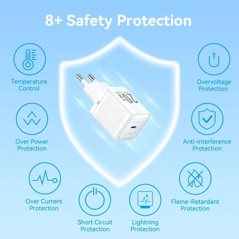 VENTION TZ-FEPW0-EU-01 20W USB-C Ładowarka Sieciowa Ładowarka Mobilna
