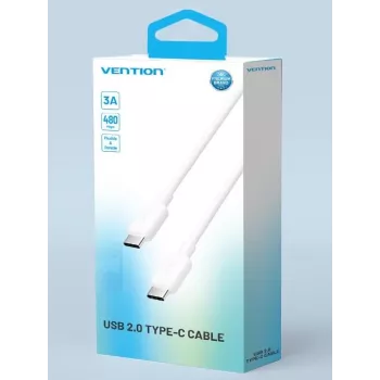 Przewód VENTION USB-C na USB-C 1m Biały TRCWF