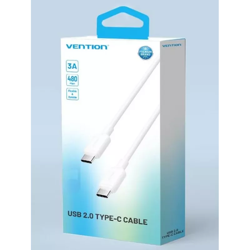 Przewód VENTION USB-C na USB-C 1m Biały TRCWF