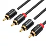 Vention VAB-R06-B200 2m 2xRCA Męski do 2xRCA Męski Kabel Audio (Czarny)