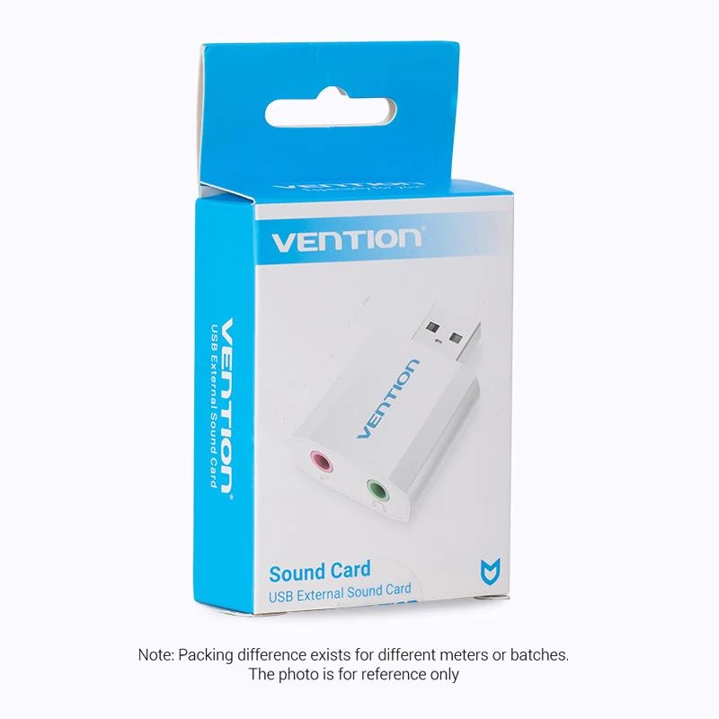 Karta dźwiękowa VENTION VAB-S13 USB 2.0 z hubem 2-portowym