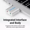 Karta dźwiękowa VENTION VAB-S13 USB 2.0 z hubem 2-portowym